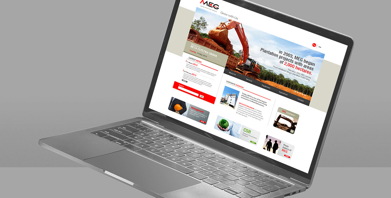 Website company profile MEG Meta Estetika Graha